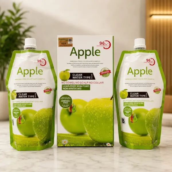 Apple Hair Color (Original Color) – Ammonia-Free Nourishing Black Hair Cream